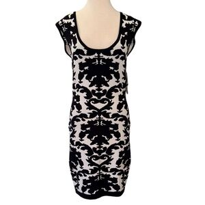 Gianni Bini Womens Black and White Sweater Dress Size Large